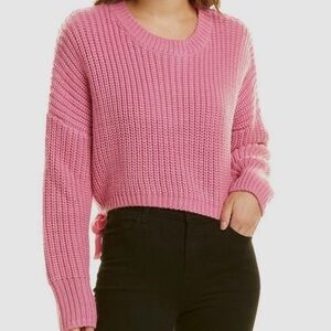 Cinq à Sept Pink Eddie Crew Neck Sweater